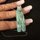 Vintage Estate Sterling Silver Native Turquoise Carved Bear Fetish Necklace 24