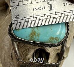 Vintage Fred Harvey Era Navajo Native American Sterling Turquoise Cuff Bracelet