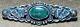 Vintage Fred Harvey Era Navajo Sterling Silver & Natural Turquoise Pin Brooch