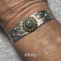 Vintage Fred Harvey Era Style Bracelet Silver And Turquoise