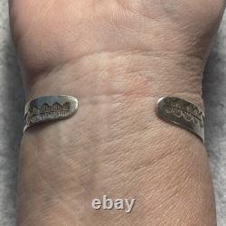 Vintage Fred Harvey Era Style Bracelet Silver And Turquoise