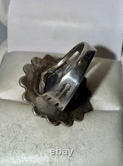 Vintage Fred Harvey Native American Solid Sterling Silver Dome Ring Size 6.5