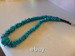 Vintage Genuine Turquoise And Sterling Native American Southwestern Necklace