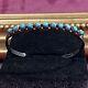 Vintage Handcrafted Zuni Turquoise & SterlingSilver Baby Bracelet, NativeAmerican