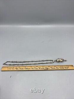 Vintage Handmade Navajo Sterling Silver Necklace And Earring Set