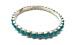Vintage Hecho En Mexico Sterling Silver SNAKE EYE Turquoise Bangle Bracelet