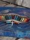 Vintage Helen Harrison Sterling Navajo Needlepoint Multistone Cuff-16.47g 6.5