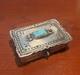 Vintage Herbert Cayatineto Navajo Sterling Silver Trinket Jewelry Box Turquoise