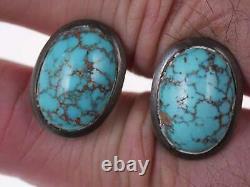 Vintage High Grade turquoise Native American Sterling cufflinks