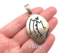 Vintage Hopi Old Pawn Sterling Silver Native American Estate Jewelry Pendant