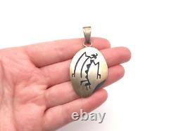 Vintage Hopi Old Pawn Sterling Silver Native American Estate Jewelry Pendant