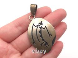 Vintage Hopi Old Pawn Sterling Silver Native American Estate Jewelry Pendant