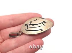 Vintage Hopi Old Pawn Sterling Silver Native American Estate Jewelry Pendant