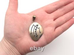 Vintage Hopi Old Pawn Sterling Silver Native American Estate Jewelry Pendant
