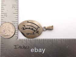 Vintage Hopi Old Pawn Sterling Silver Native American Estate Jewelry Pendant