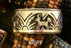 Vintage Hopi Victor Coochwytewa Sterling Silver Bracelet