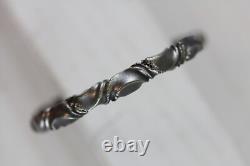 Vintage Indian Native American Sterling Silver 925 6.25 Bracelet Cuff Twisted