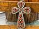 Vintage Irene Chiquito Sterling Silver Coral Cluster Cross Pendant-2141.25