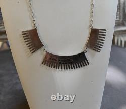 Vintage Iva Hattie IH Zuni Sterling Silver 925 Turquoise Necklace & Earrings Set