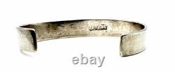 Vintage J. Begay Navajo Indian Sterling Silver Storyteller Cuff Bracelet 6.75