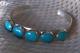 Vintage Jay King Mine Finds Silver 925 5-Stone Turquoise Cuff 18.7g (Grp. 63)