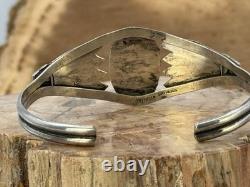 Vintage Jerry Johnson Navajo Sterling Silver Mother of Pearl Cuff-593.26