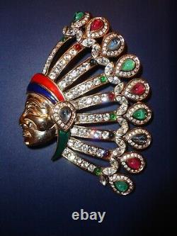 Vintage Jewellery Attwood & Sawyer Chief/Native American Brooch