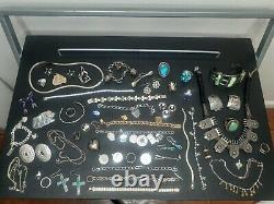 Vintage Jewelry Lot 63pcs Native American Mexico 925 Scrap or Wear 593g