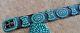 Vintage Larry Moses Begay Turquoise Cluster Concho Belt Sleeping Beauty Turq