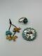 Vintage Lot Sterling Native American Jewelry Fetish Animals Sunface Turquoise
