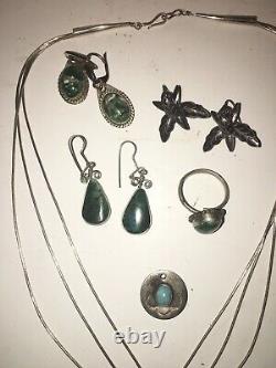 Vintage Lot Sterling Silver Native American & Southwest Jewelry Signed