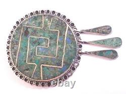 Vintage MEXICO Sterling Silver 925 LARGE PENDANT BROOCH Jewelry