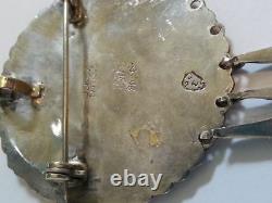 Vintage MEXICO Sterling Silver 925 LARGE PENDANT BROOCH Jewelry