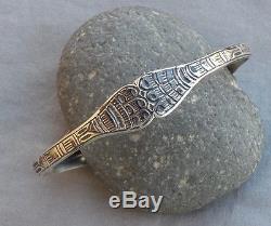 Vintage Mag Sterling Silver Northwest NW Coast Tlingit Bracelet Lovebirds