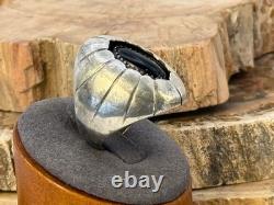 Vintage Maggie Perry Navajo Sterling Black Onyx Shadowbox Ring sz 10.75-2800.25