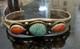 Vintage Manygoats Navajo Sterling Silver Turquoise/Coral CUFF Bracelet size 6.5