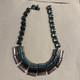 Vintage Mexican South Western Necklace Sterling Silver Turquoise