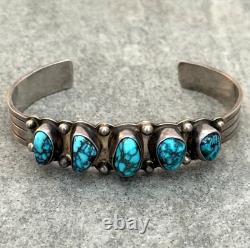 Vintage NATIVE American HOPI RAMONA LOLOMA Turquoise Sterling Bracelet Ring Set
