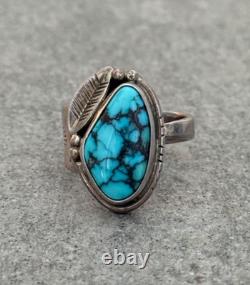 Vintage NATIVE American HOPI RAMONA LOLOMA Turquoise Sterling Bracelet Ring Set