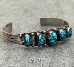 Vintage NATIVE American HOPI RAMONA LOLOMA Turquoise Sterling Bracelet Ring Set