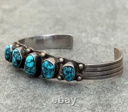 Vintage NATIVE American HOPI RAMONA LOLOMA Turquoise Sterling Bracelet Ring Set