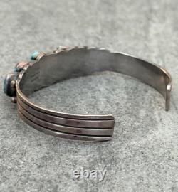 Vintage NATIVE American HOPI RAMONA LOLOMA Turquoise Sterling Bracelet Ring Set