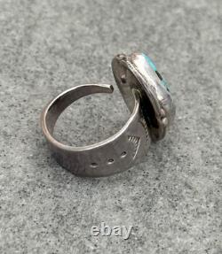 Vintage NATIVE American HOPI RAMONA LOLOMA Turquoise Sterling Bracelet Ring Set