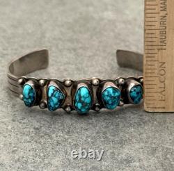 Vintage NATIVE American HOPI RAMONA LOLOMA Turquoise Sterling Bracelet Ring Set
