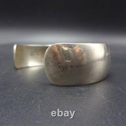 Vintage NAVAJO Sterling Silver with Gold Overlay STORYTELLER Cuff BRACELET