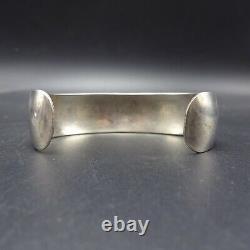 Vintage NAVAJO Sterling Silver with Gold Overlay STORYTELLER Cuff BRACELET