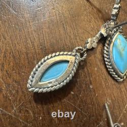 Vintage Native America Navajo Sterling Turquoise Jewelry Lot Earrings Pendant