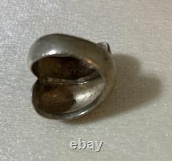 Vintage Native American 924 Sterling Silver Ring 16.7 G