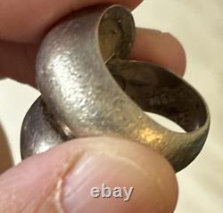 Vintage Native American 924 Sterling Silver Ring 16.7 G