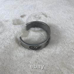 Vintage Native American Bear Paw Overlay Hopi Bracelet Cuff
